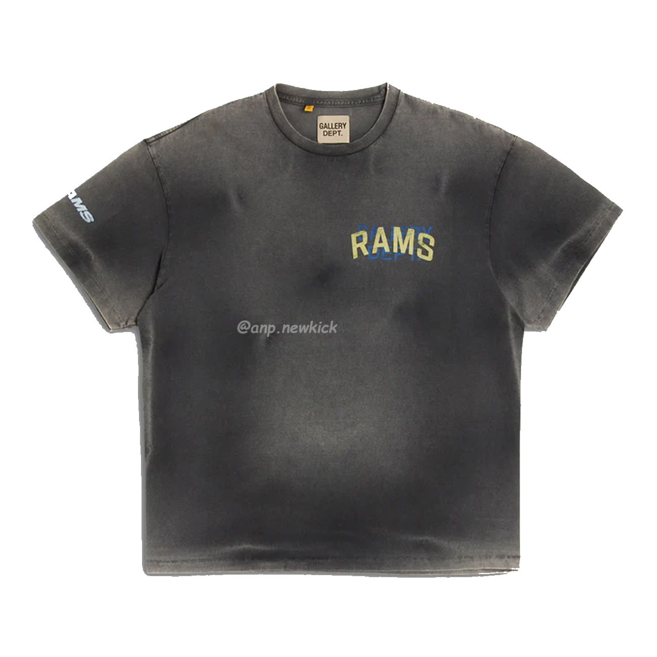 Gallery Dept X La Rams Tee Co Branded Letter Sun Faded Black Brown (3) - newkick.app